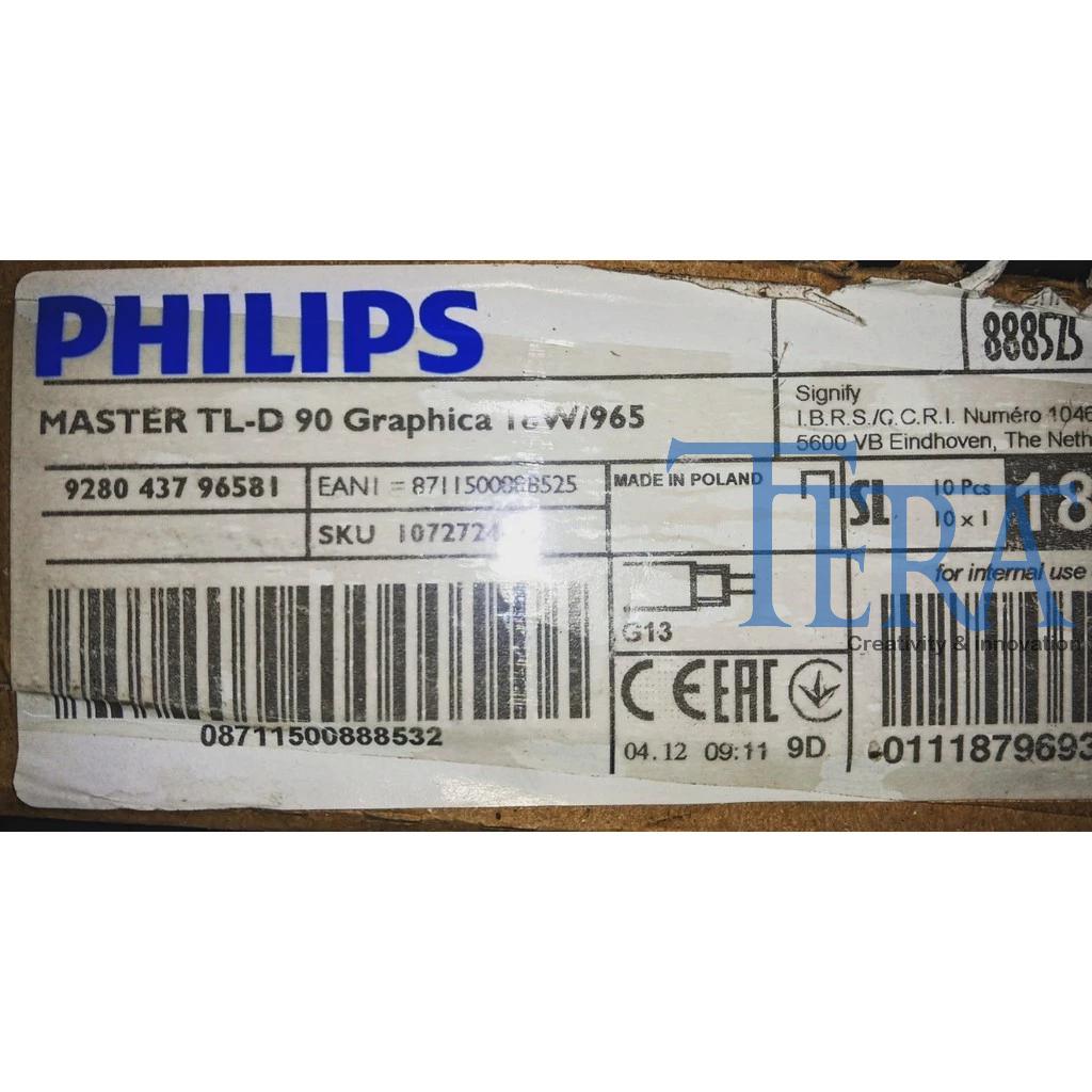 Thông số kỹ thuật của Bóng đèn soi màu Philips Master TL-D 90 Graphica 18W/965 G13