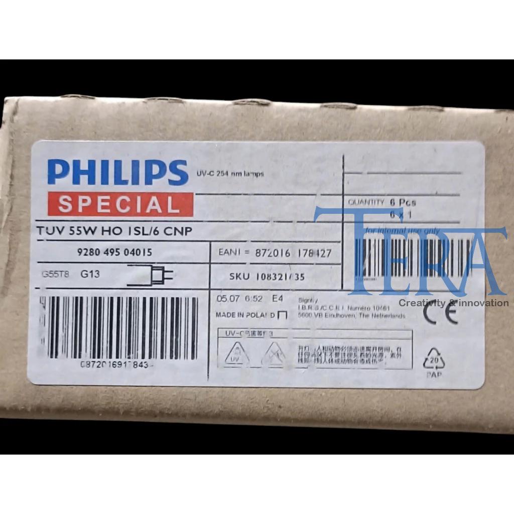 Thông số kỹ thuật của Bóng đèn TUV UVC diệt khuẩn 55W HO Philips 90cm T8 G13