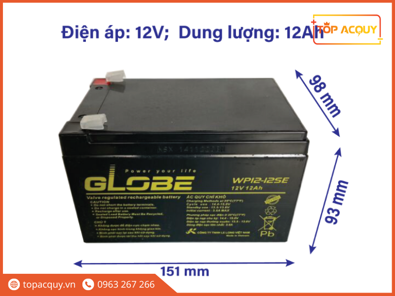ắc quy 12V 12Ah