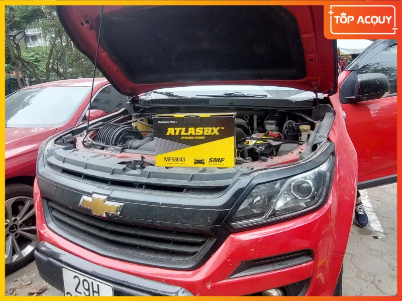 Dịch vụ thay ắc quy AtlasBX MF58043 tận nơi cho Chevrolet Colorado