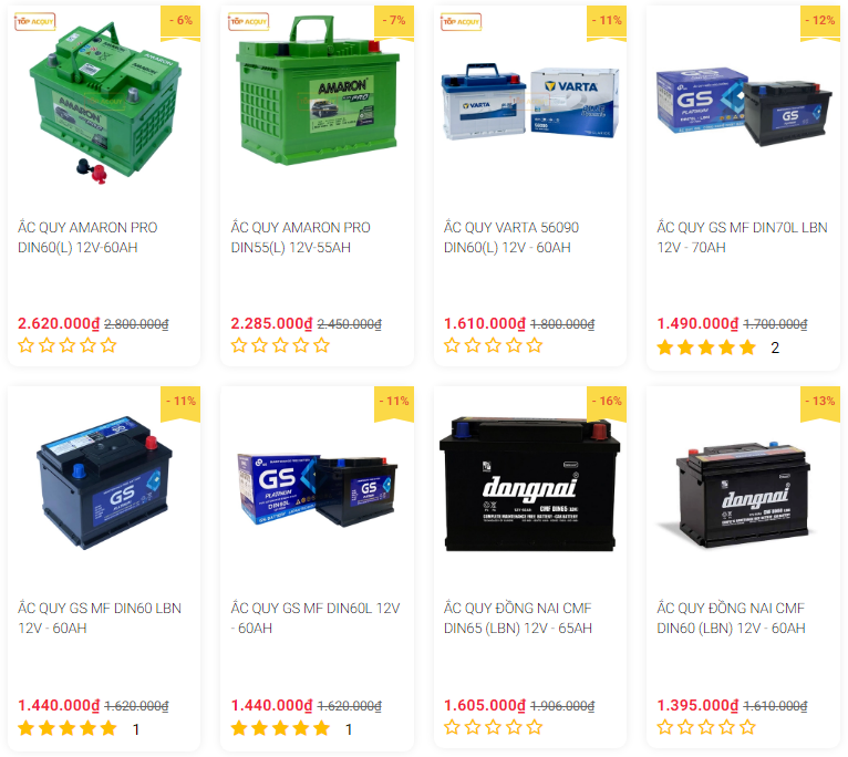 ắc quy ô tô Chevrolet