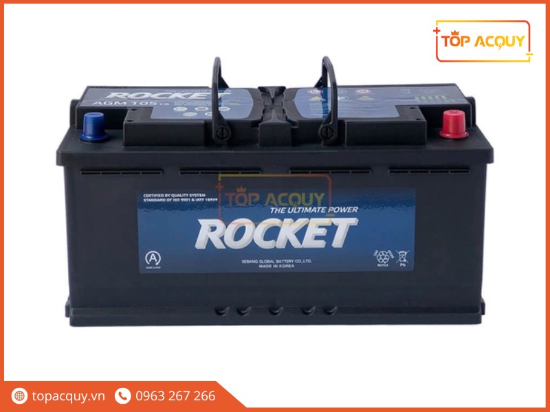 Ắc quy ROCKET AGM L5 12V - 100AH (DIN) (ECO/START-STOP)