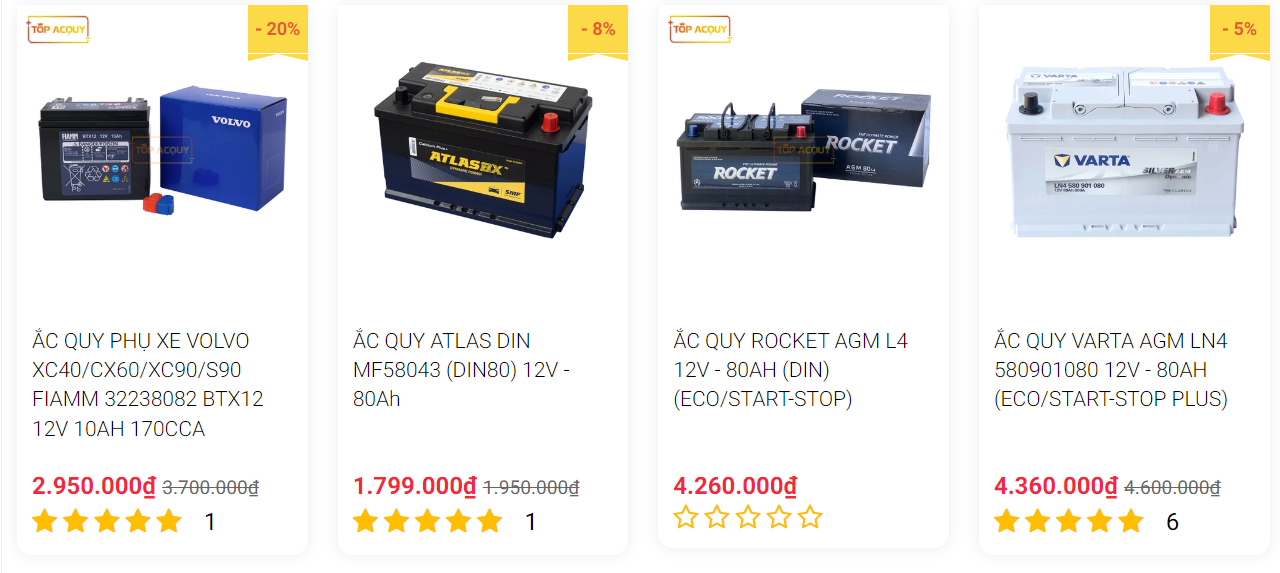 ắc quy ô tô Volvo