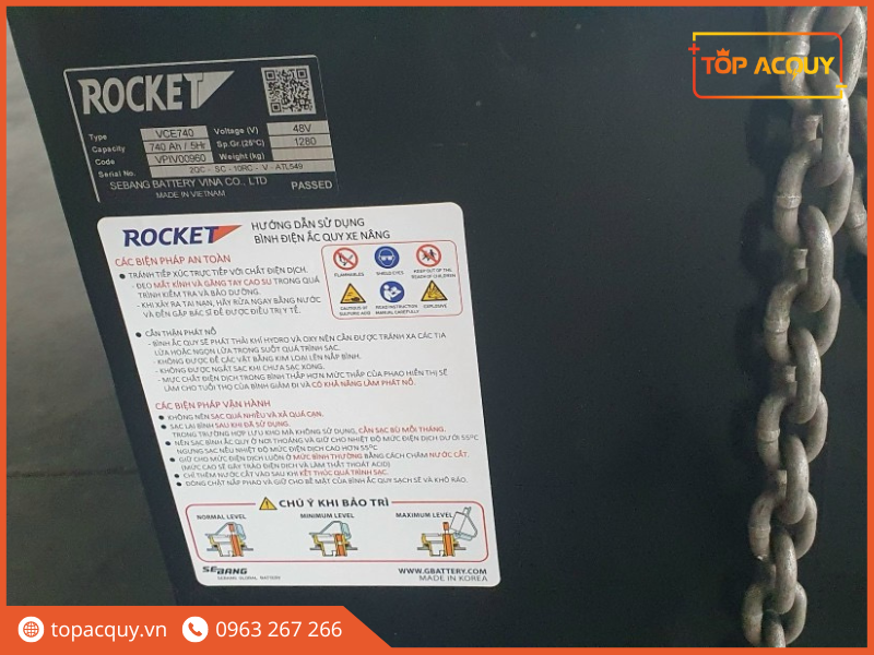 Ắc Quy Xe Nâng Rocket