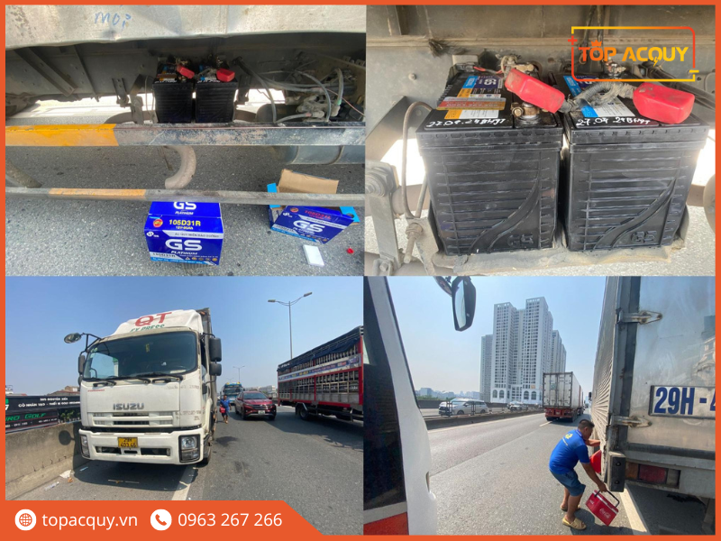cứu hộ ắc quy xe tải Isuzu QKR 270