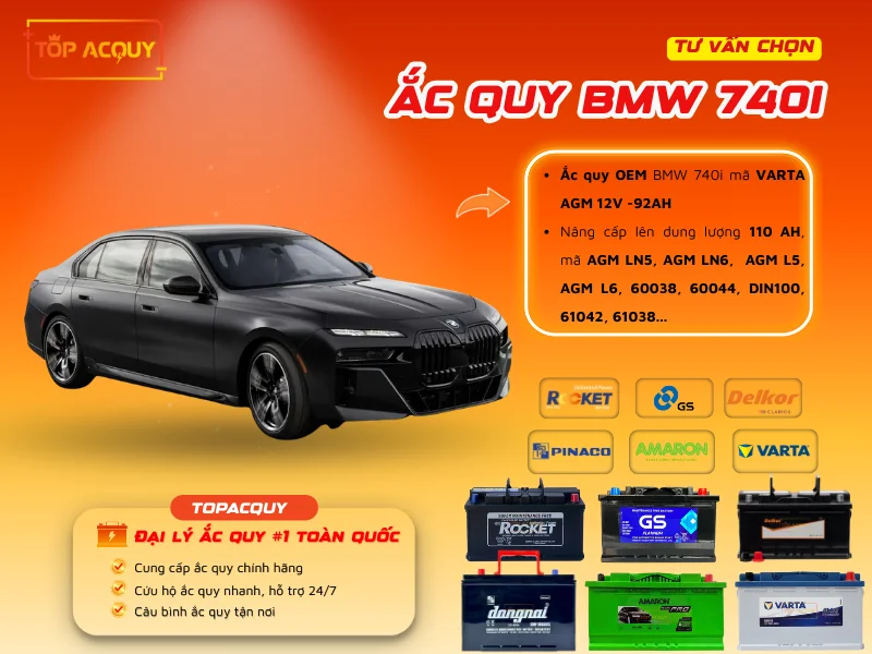 Tư vấn chọn ắc quy BMW 740i