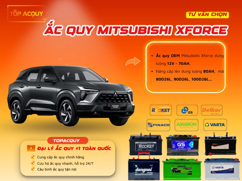 Tư vấn chọn Ắc quy Mitsubishi Xforce