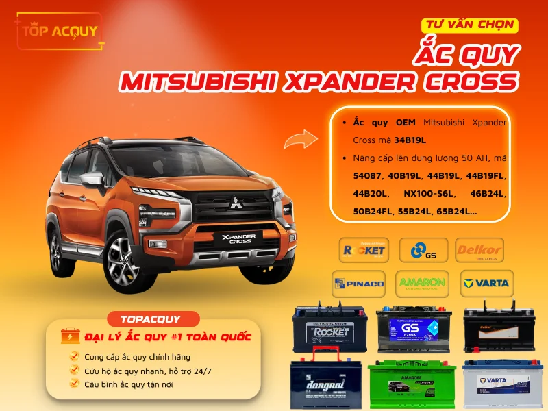 Tư vấn chọn Ắc quy Mitsubishi Xpander Cross