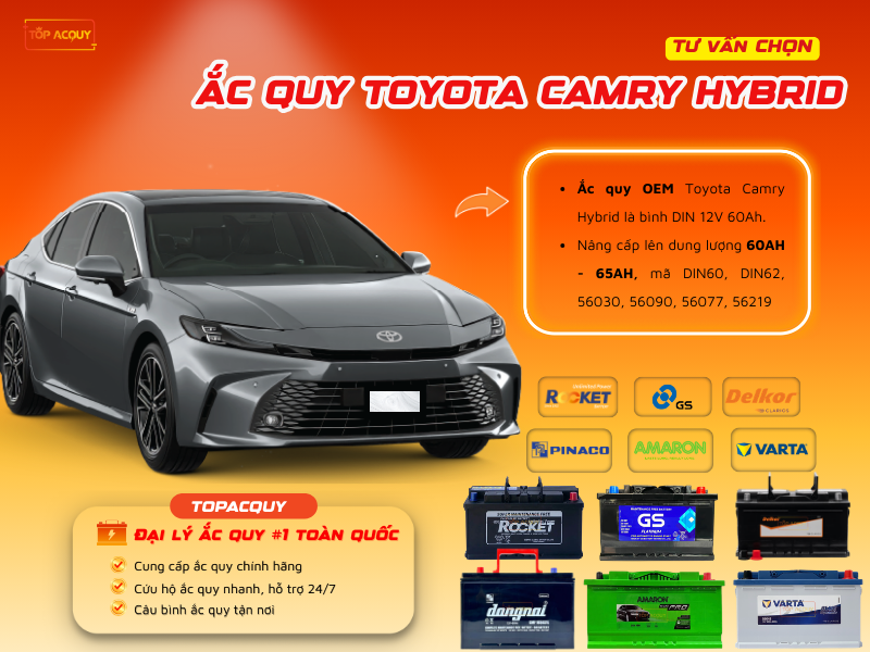 Ắc quy ô tô Toyota Camry Hybrid HEV 2