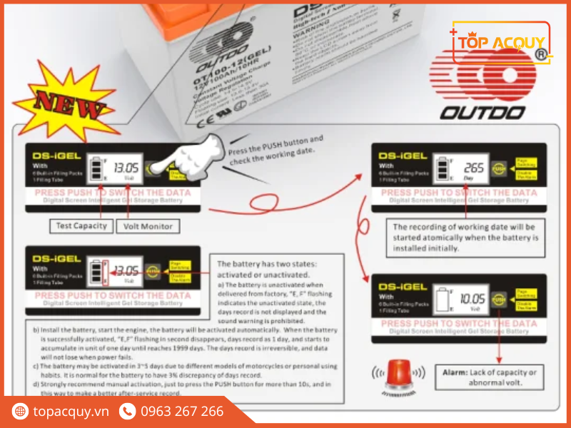 thông số bình ắc quy 12V 100Ah