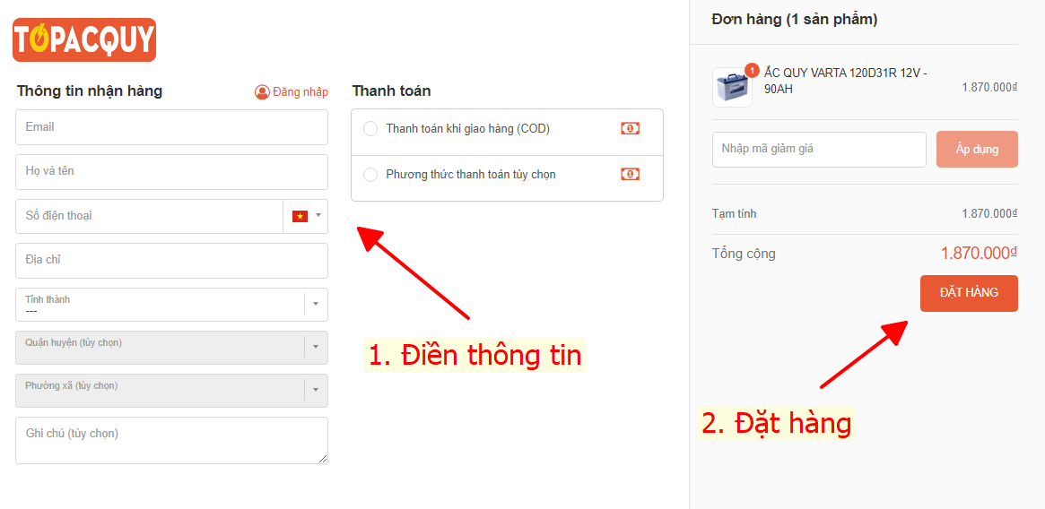bình ắc quy Varta TPHCM