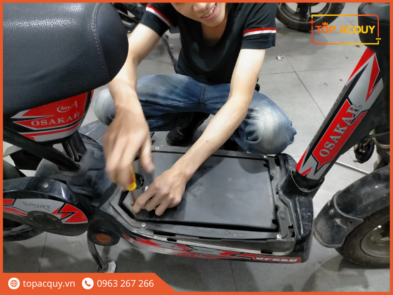 cách đấu bình ắc quy xe đạp điện