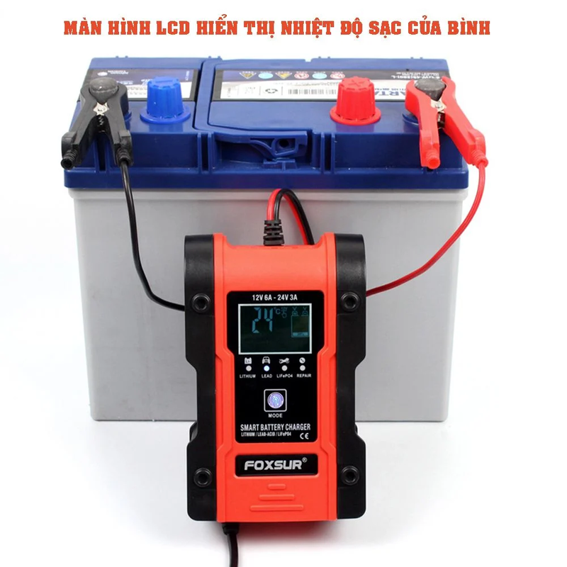 cách sạc bình ắc quy