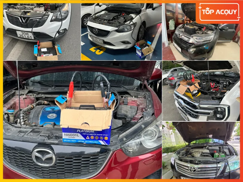 Topacquy có mặt ngay khi nhận được nhu cầu cứu hộ ắc quy Ứng Hòa