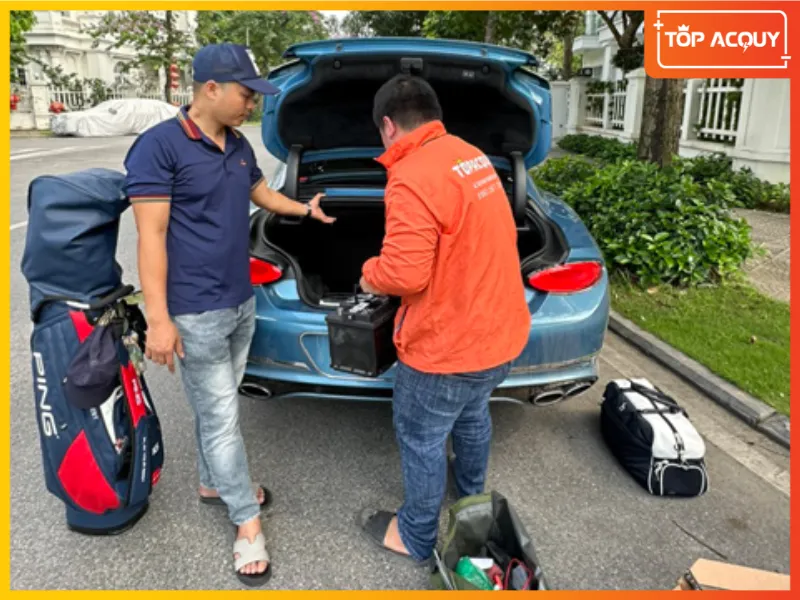 Topacquy thay ắc quy tận nơi tại Mê Linh