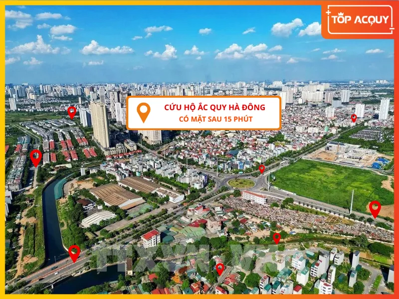 Topacquy cứu hộ ắc quy Hà Đông tận nơi, có mặt sau 15 phút