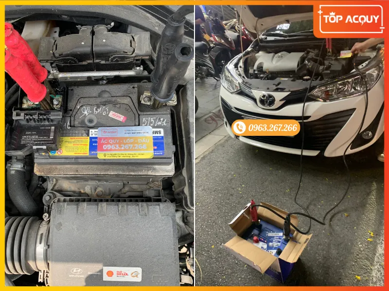 Dịch vụ câu và kích bình ắc quy Phú Xuyên của Topacquy