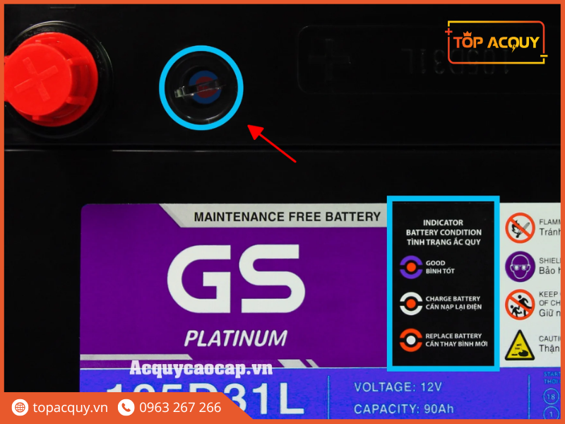 mắt thần bình ắc quy
