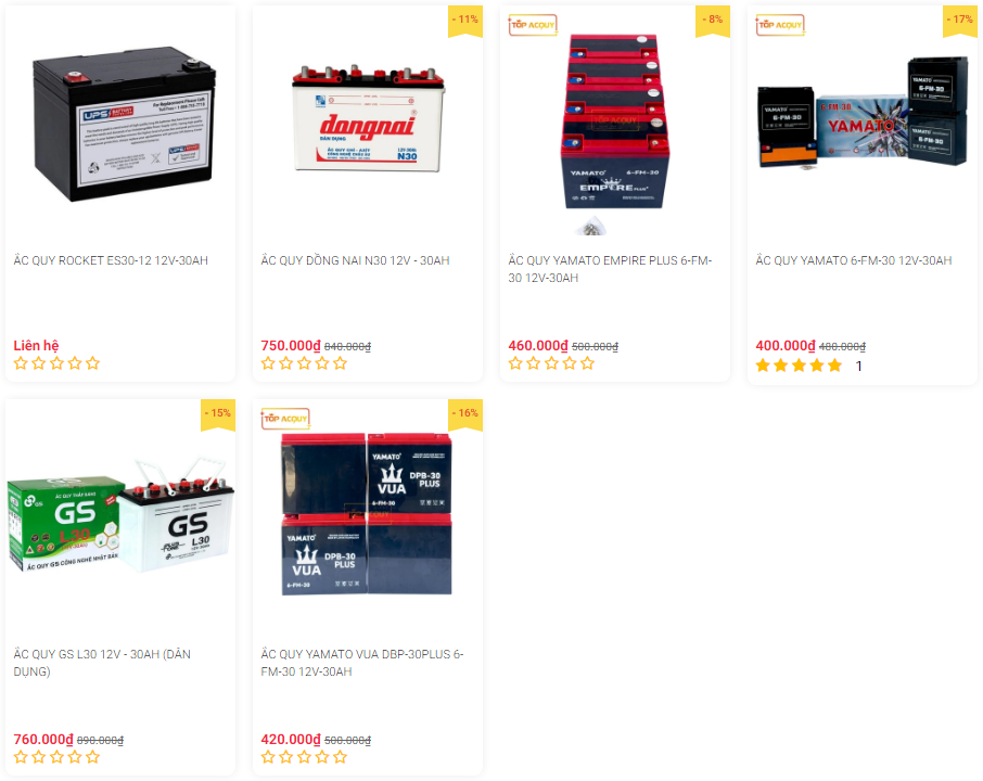 bình ắc quy 12V 30Ah