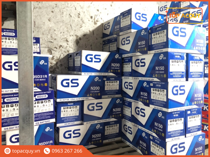 phân biệt ắc quy GS thật và giả