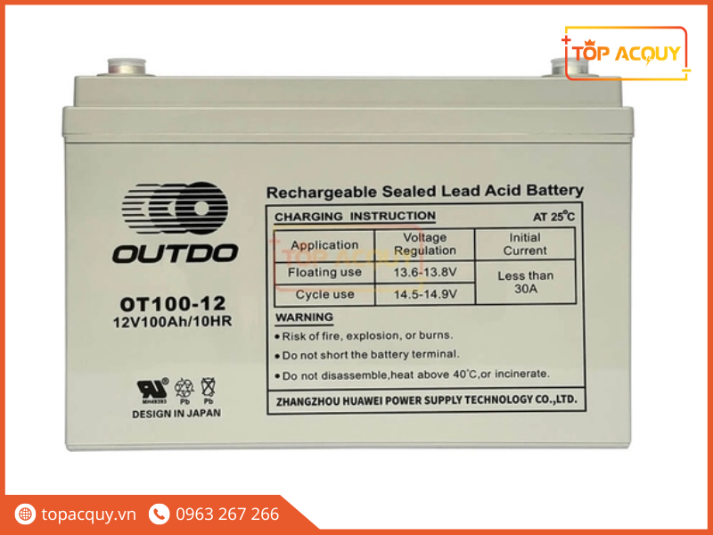 Bình ắc quy sử dụng khi mất điện