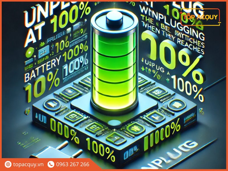 Sạc pin đến 100% rồi rút sạc