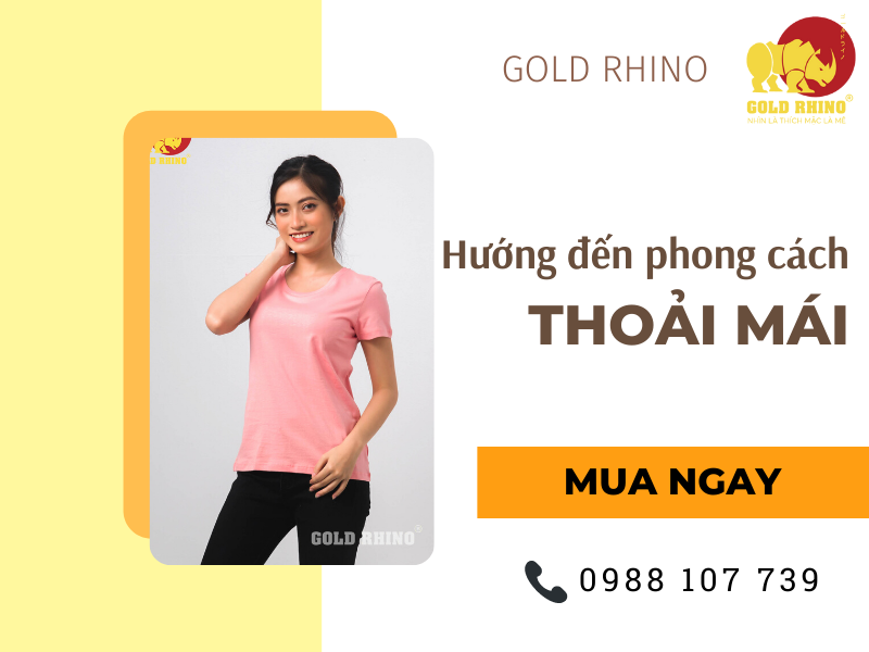 ÁO THUN PHONG CÁCH THOẢI MÁI NHÀ GOLD RHINO