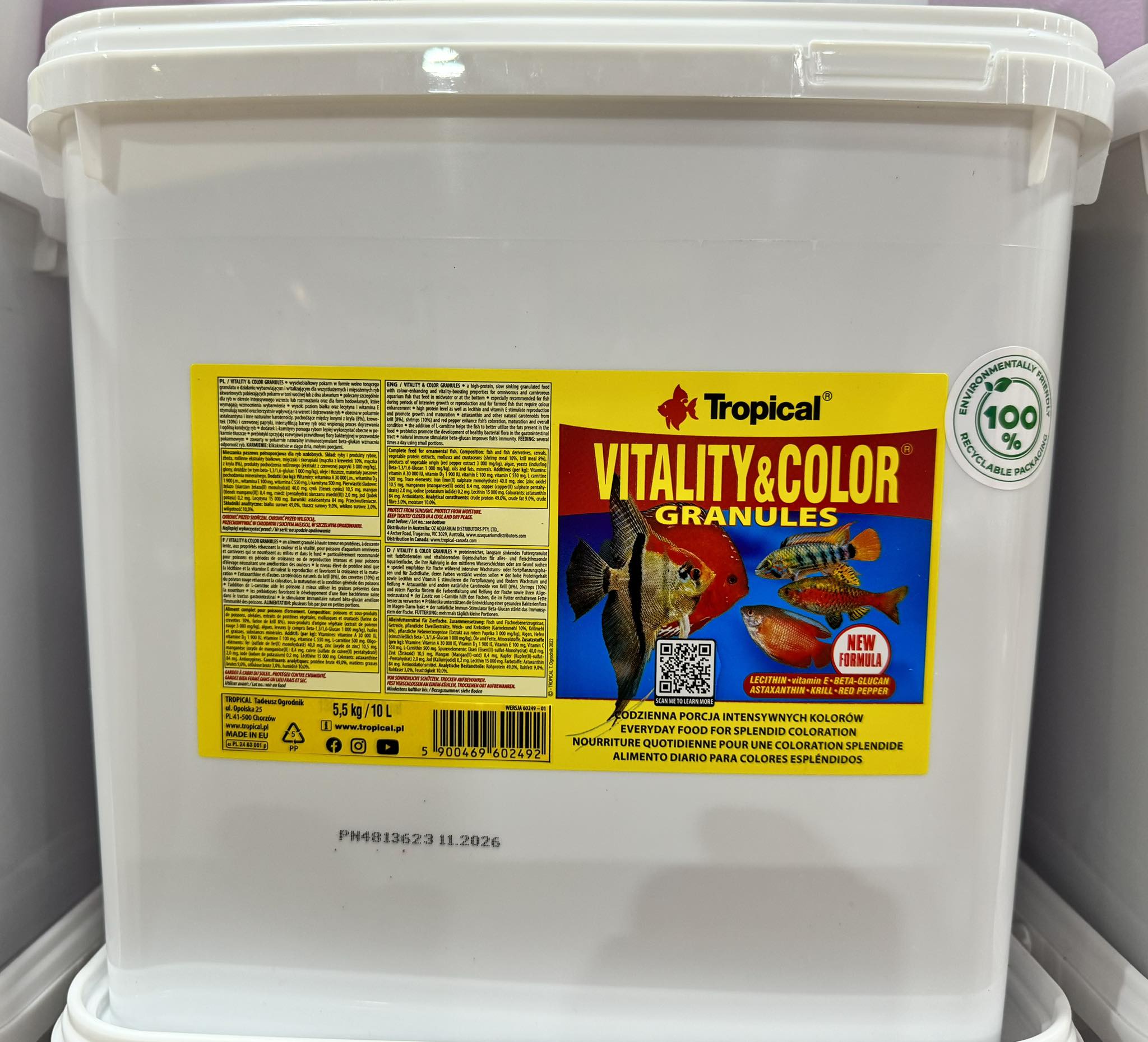 Cám Tropical Vitality Color Granules 50g