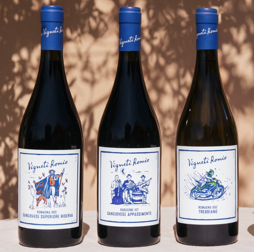 Chai vang Vigneti Romio
