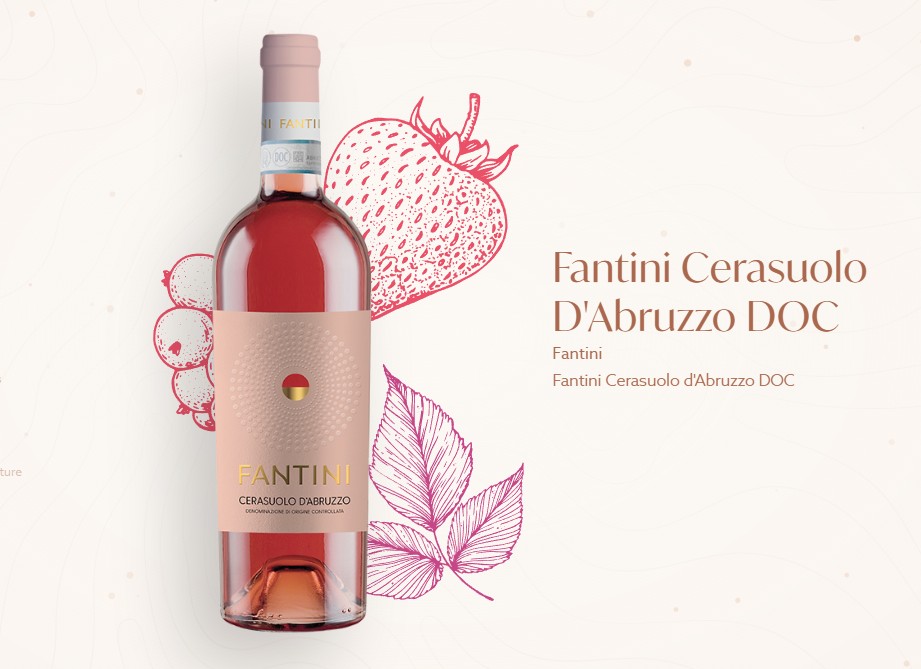 Chai vang Fantini Cerasuolo D'Abruzzo
