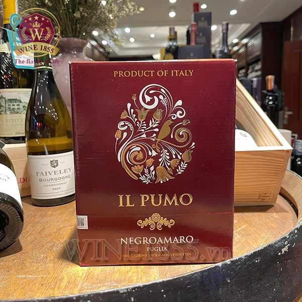 Rượu Vang Bịch IL Pumo Negroamaro BIB 3L