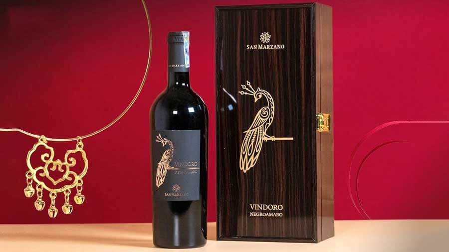 Rượu Vang Ý Con Công Vindoro Negroamaro Thượng hạng