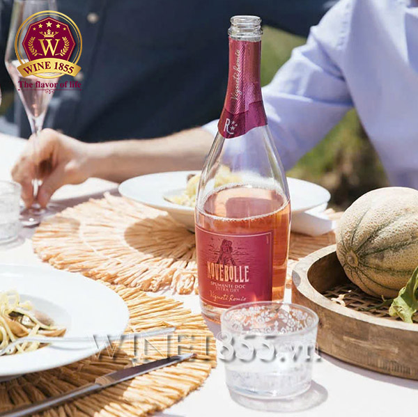 Rượu Vang Hồng Vigneti Romio Novebolle Romagna Spumante Rosato Extra Dry -