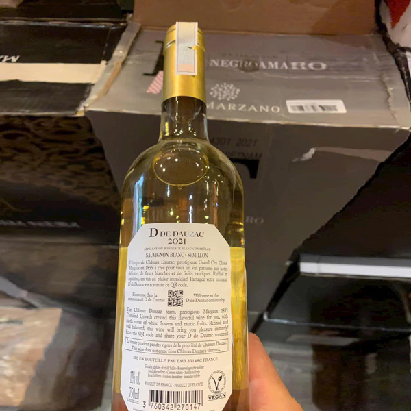 Rượu vang Pháp D de Dauzac Blanc