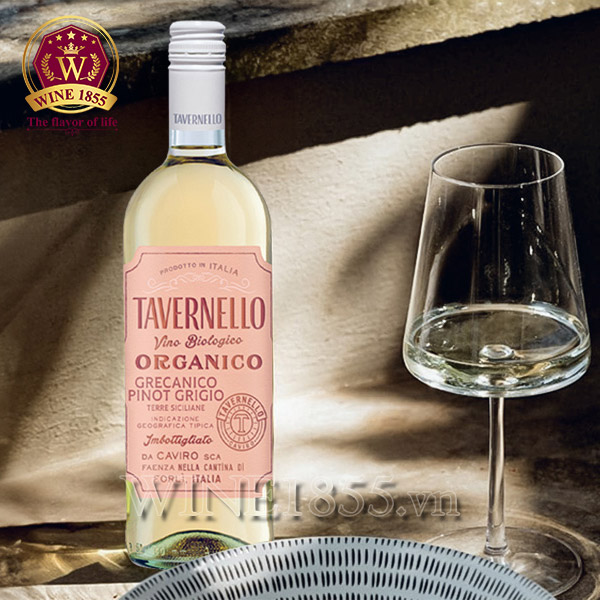 Rượu Vang Trắng Tavernello Organico Grecanico Pinot Grigio Terre Siciliane - Tự nhiên là bí quyết tạo nên sự khác biệt!"