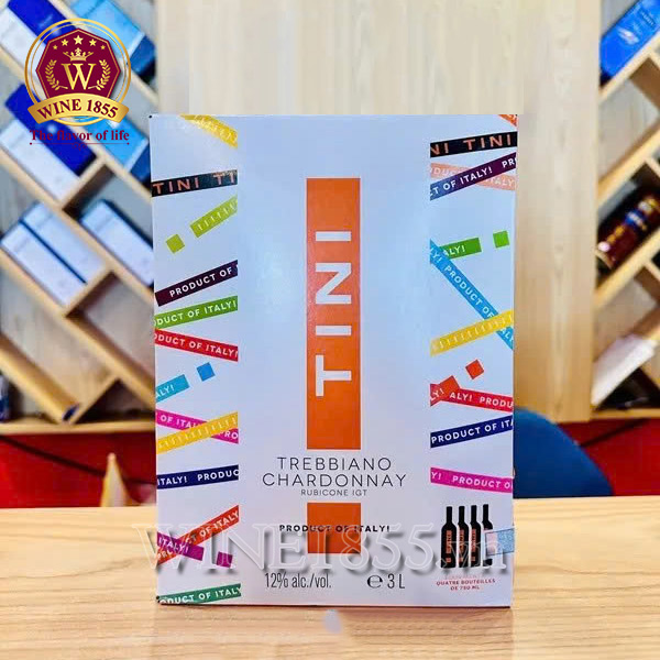 Rượu vang Trắng Tini Trebbiano Chardonnay Rubicone