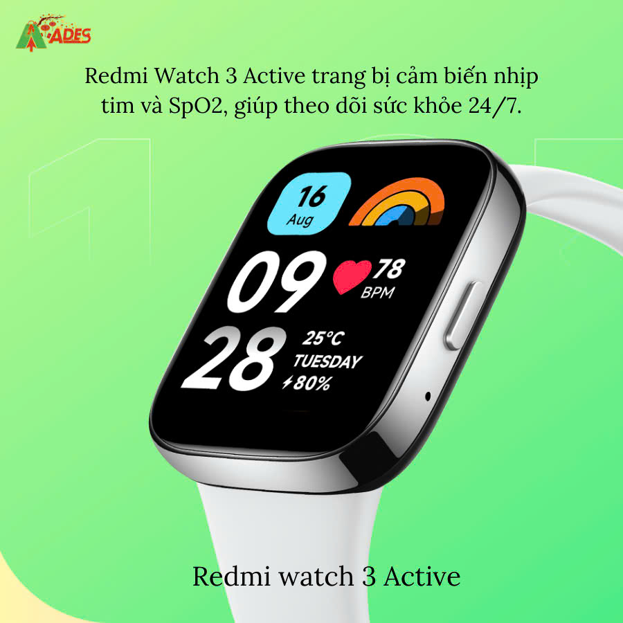 Redmi Watch 3 Active BHR7272GL cong nghe theo doi suc khoe tien tien