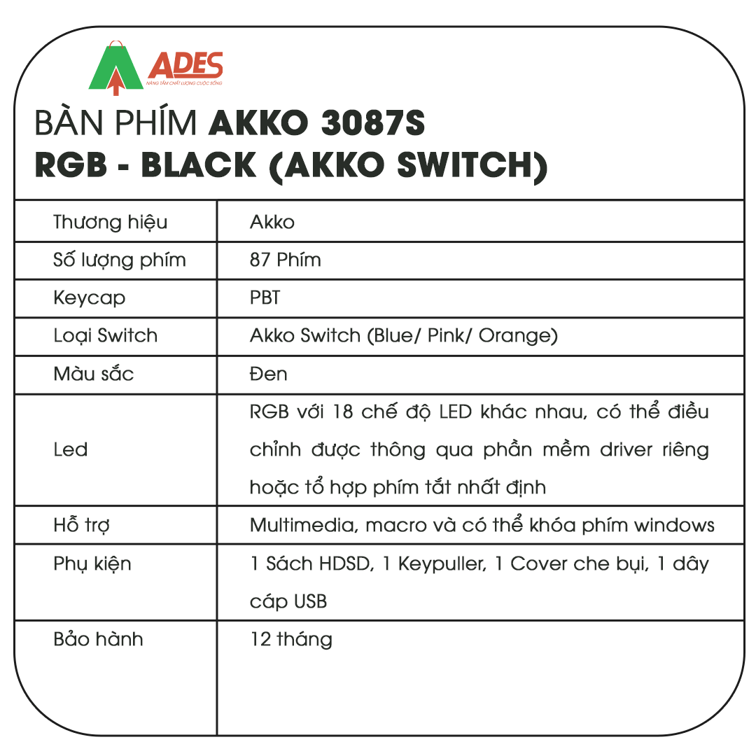 AKKO 3087S - Black RGB