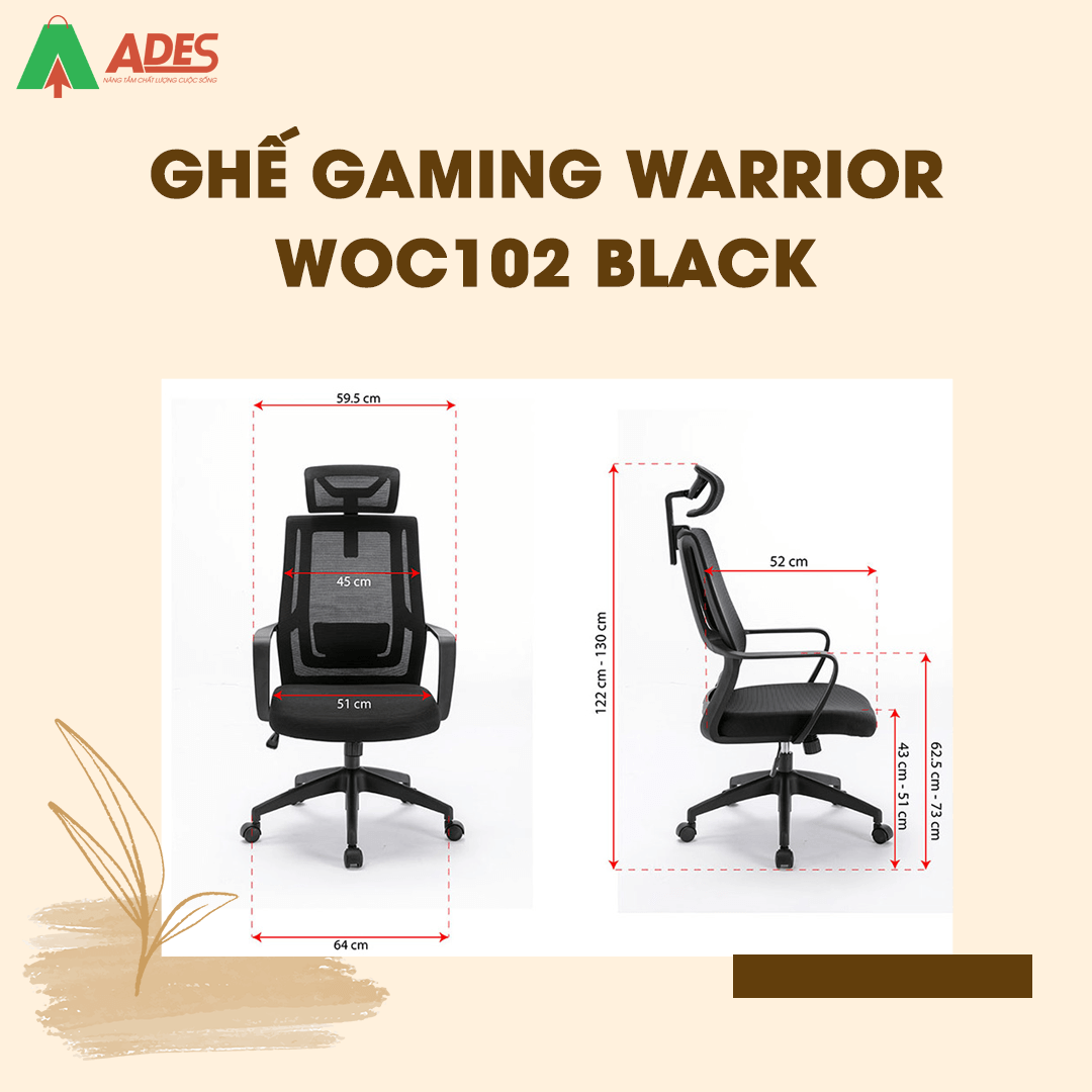 Ghế Gaming Warrior WOC102 Black
