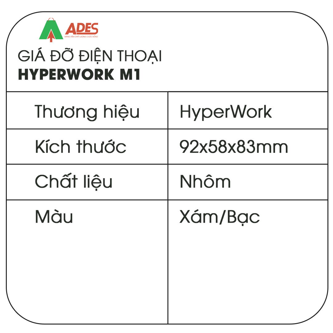 Gia do dien thoai HyperWork M1