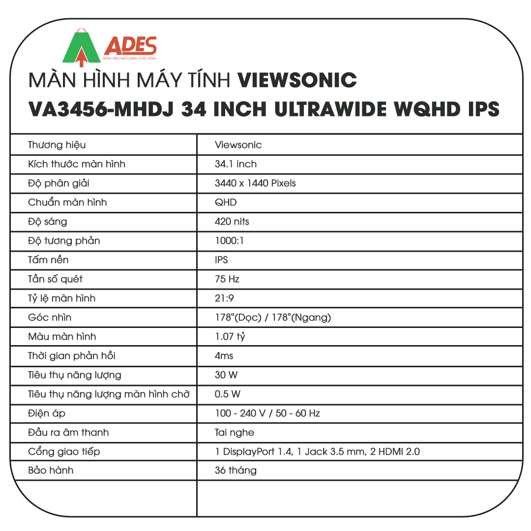 man hinhViewSonic VA3456-MHDJ