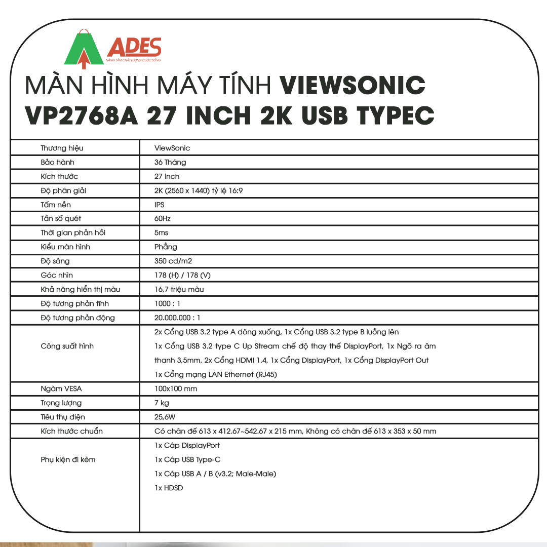 Man hinh ViewSonic VP2768A