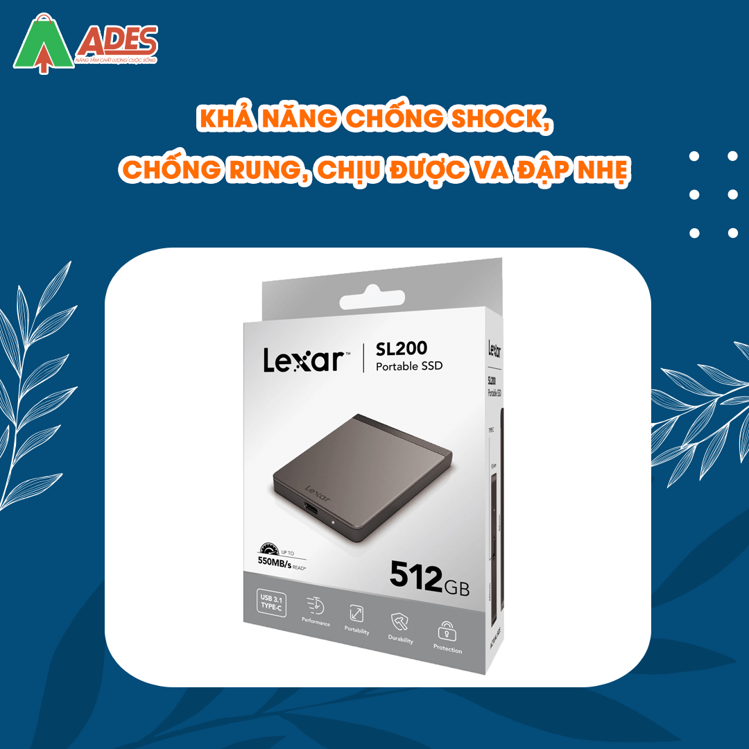 SSD Portable 512GB Lexar SL200
