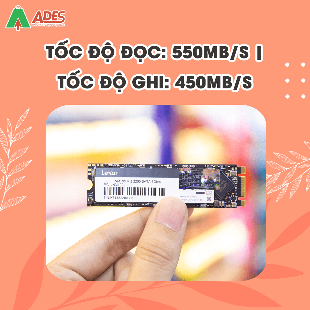 SSD Lexar NM100 256GB M.2 2280 (LNM100-256RB)