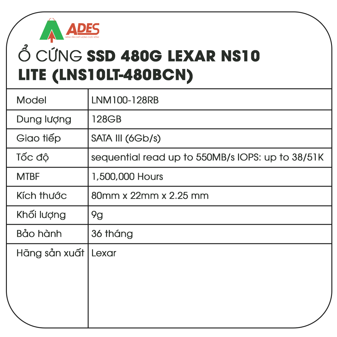 SSD Lexar NM100 128GB M.2 2280 (LNM100-128RB)