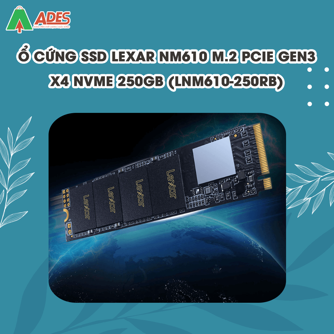SSD Lexar NM610 M.2 PCIe Gen3 x4 NVMe 250GB (LNM610-250RB)