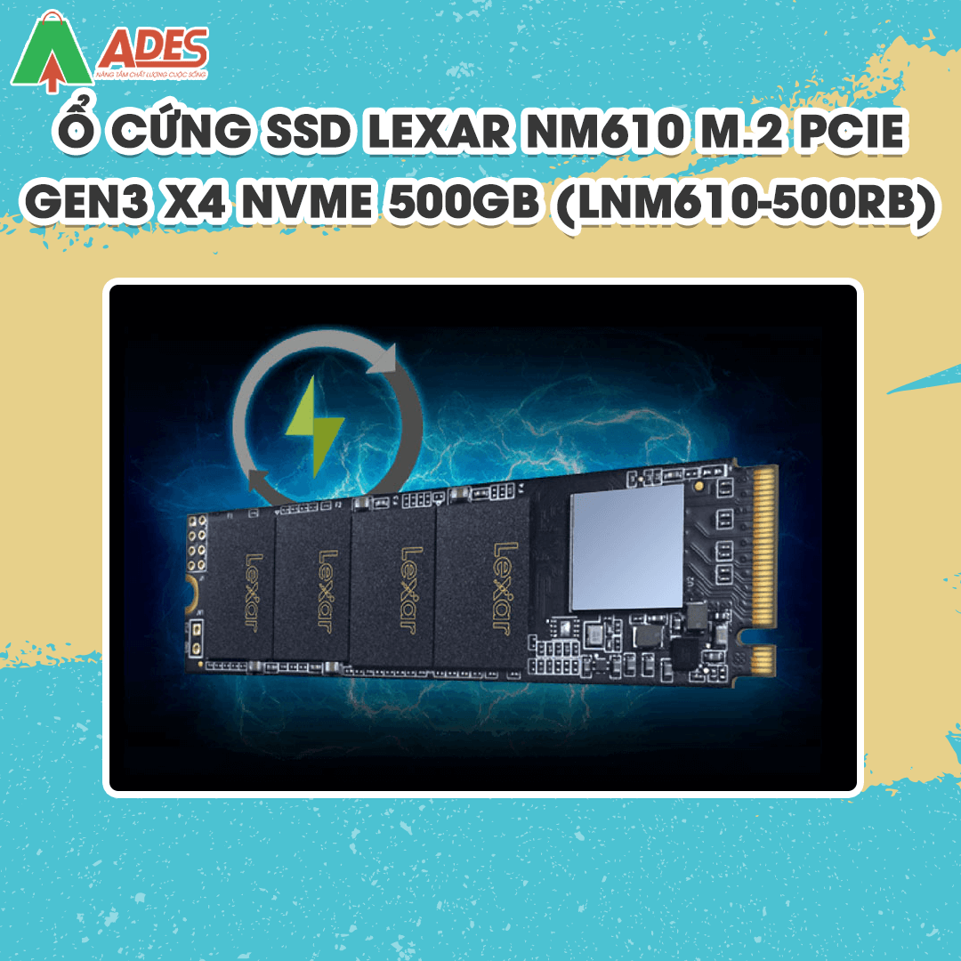 SSD Lexar NM610 M.2 PCIe Gen3 x4 NVMe 500GB (LNM610-500RB)