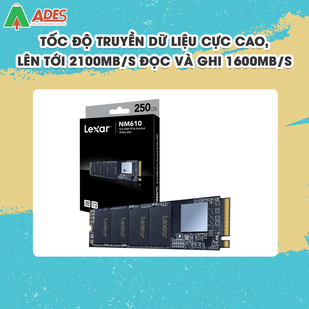 SSD Lexar NM610 M.2 PCIe Gen3 x4 NVMe 500GB (LNM610-500RB)