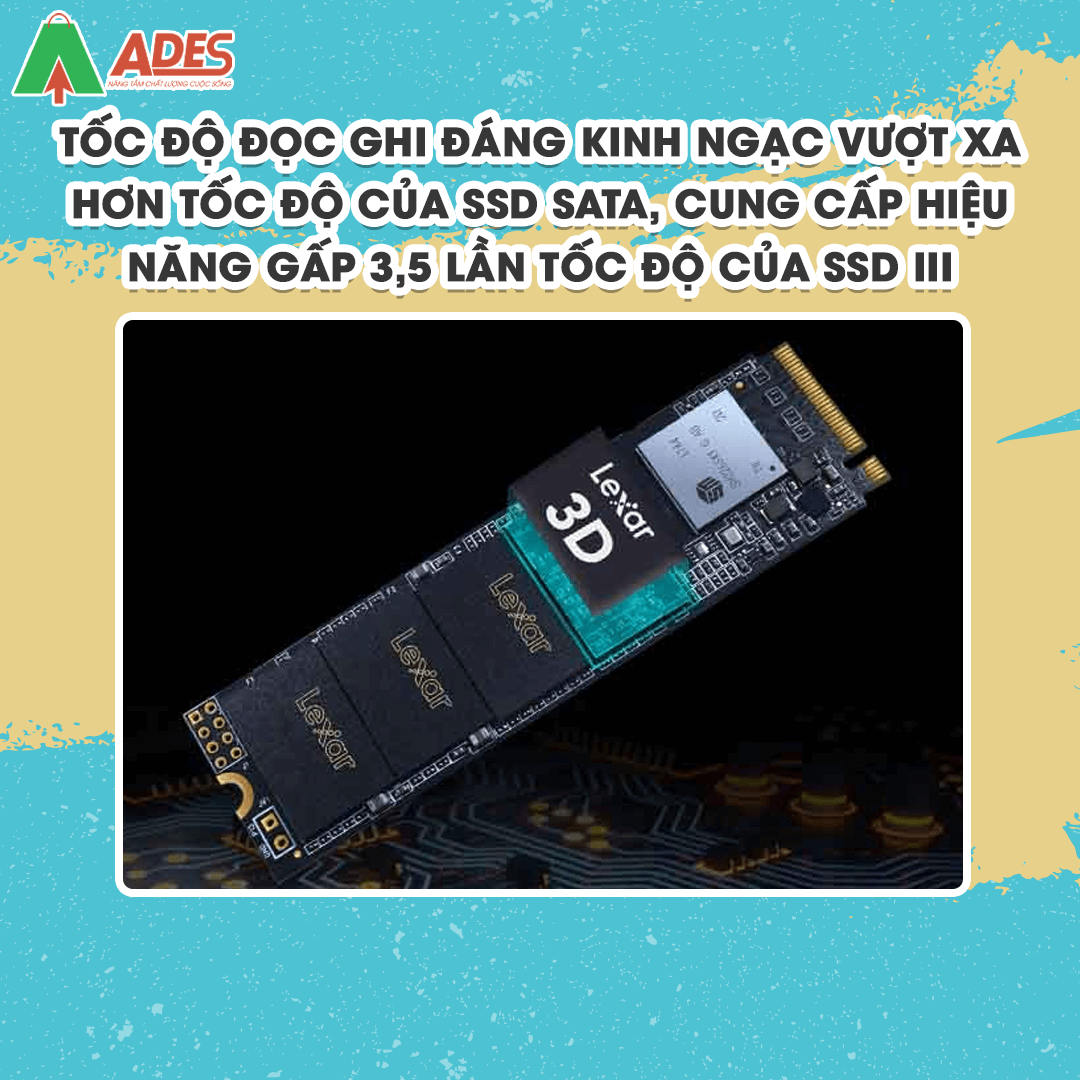 SSD Lexar NM610 M.2 PCIe Gen3 x4 NVMe 500GB (LNM610-500RB)