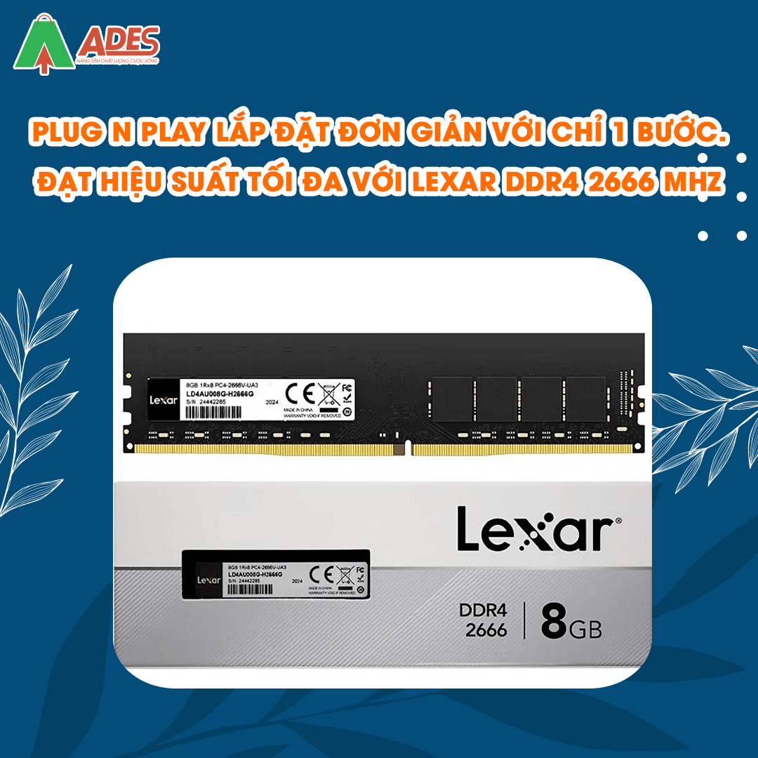 Ram PC DDR4 Lexar 8G/2666 (LD4AU008G-R2666G)
